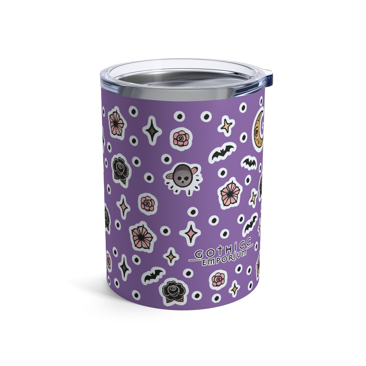 “Soft Goth” Tumbler – 10oz in purple — delicate, dangerous, and made to sip in silence and slay 🖤🌫️✨
