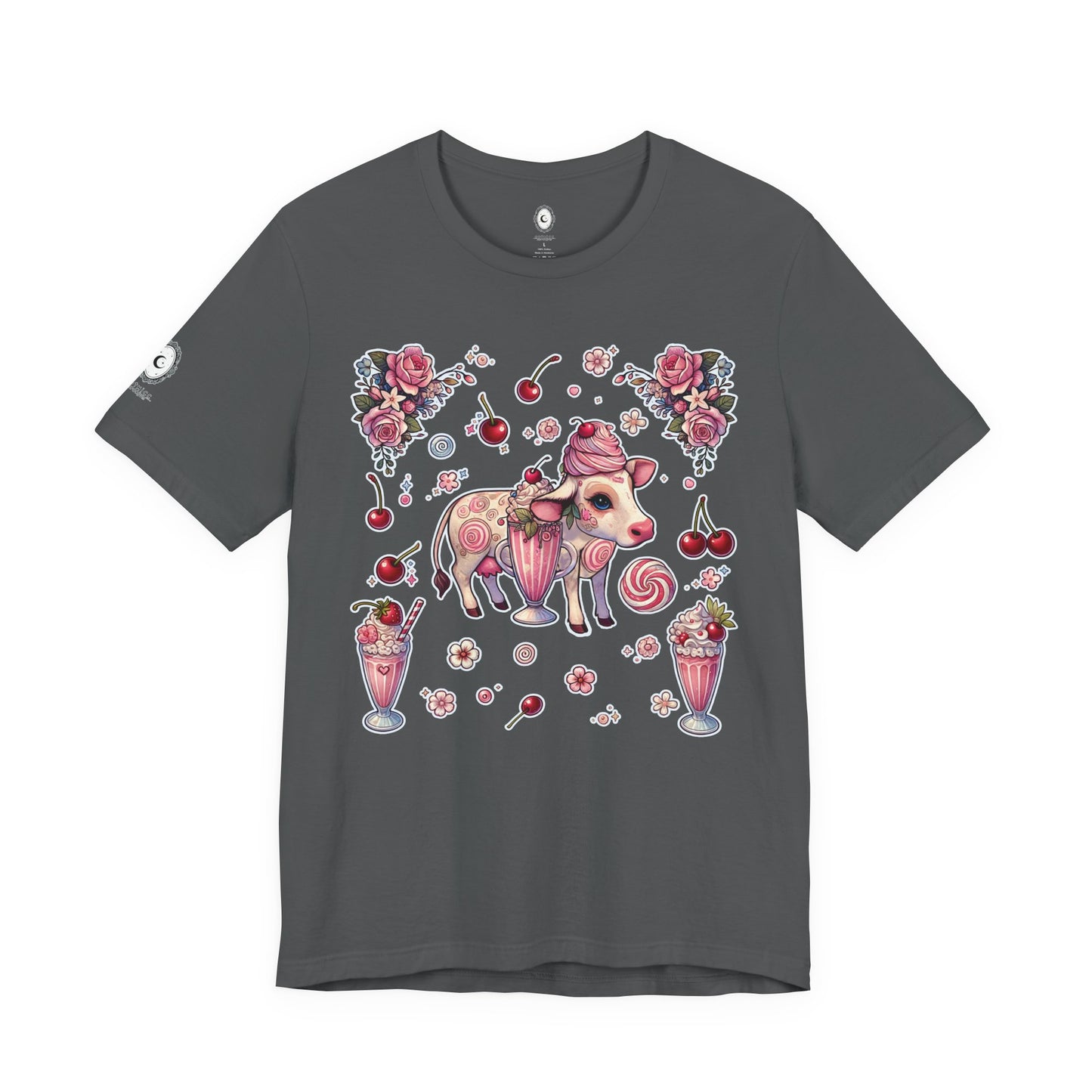 “Milkshake Cow” Unisex Jersey Short Sleeve Tee — soft, sassy, and sweet enough to spill 🐄🥤💅🖤