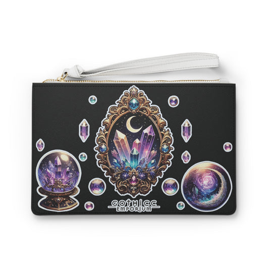 "Crystal Gem" Clutch Bag in black