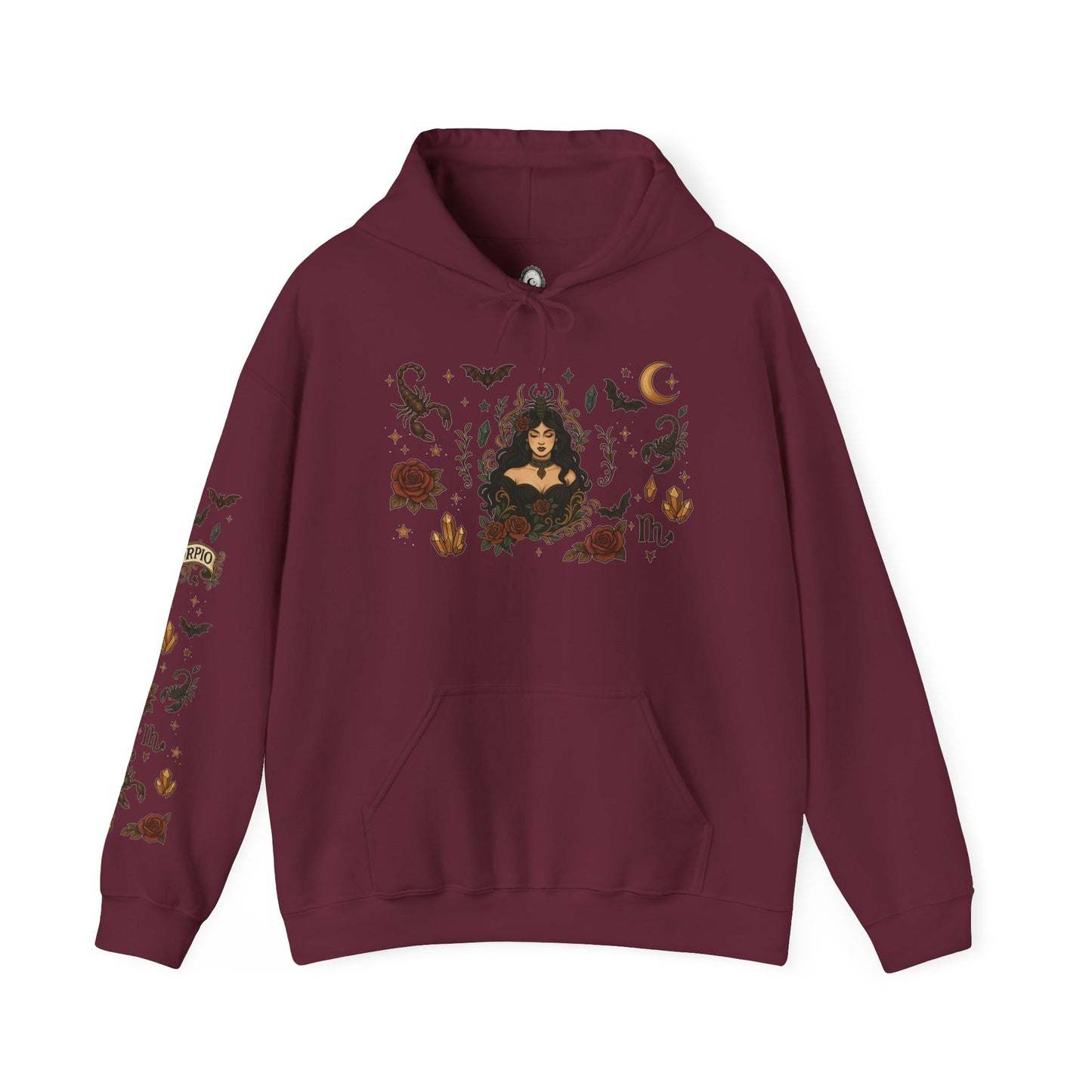 “Scorpio” Unisex Heavy Blend™ Hooded Sweatshirt — magnetic, mysterious, and deadly chic ♏🖤🦂