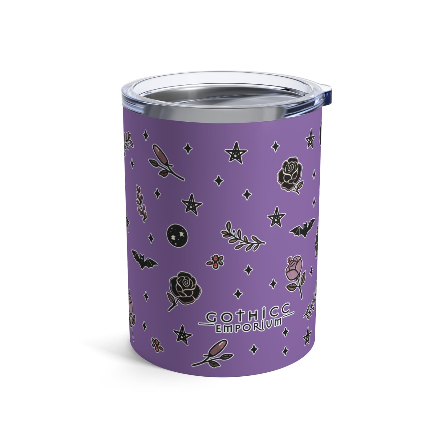 “Thicc Witchyy” Tumbler – 10oz in purple — brewed bold, served hot, and built for curves & curses 🧹🔥🖤✨