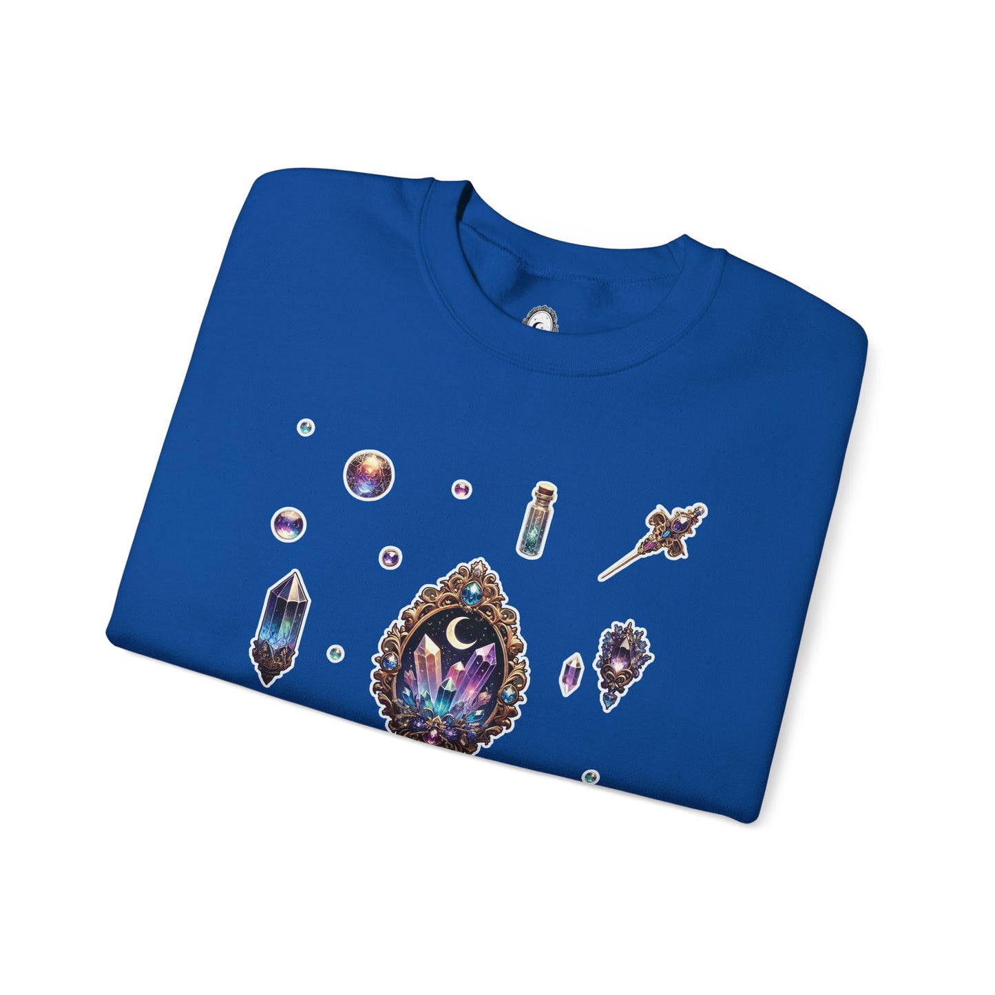 “Crystal Gem” Unisex Heavy Blend™ Crewneck Sweatshirt — soft, strong, and sparkling 💎🌌🖤