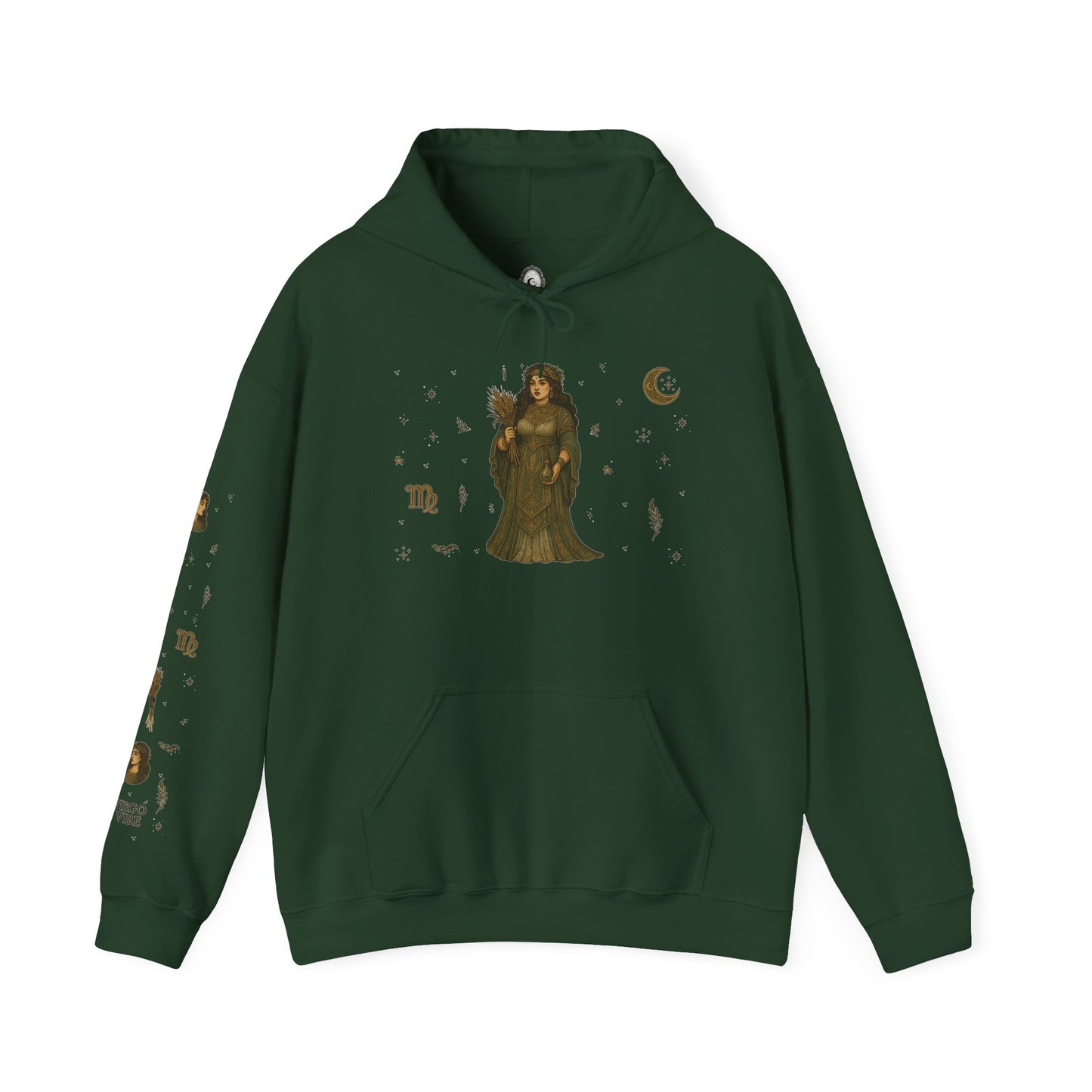 “Virgo” Unisex Heavy Blend™ Hooded Sweatshirt — organized, observant, and witchy in the best way ♍🖤✨