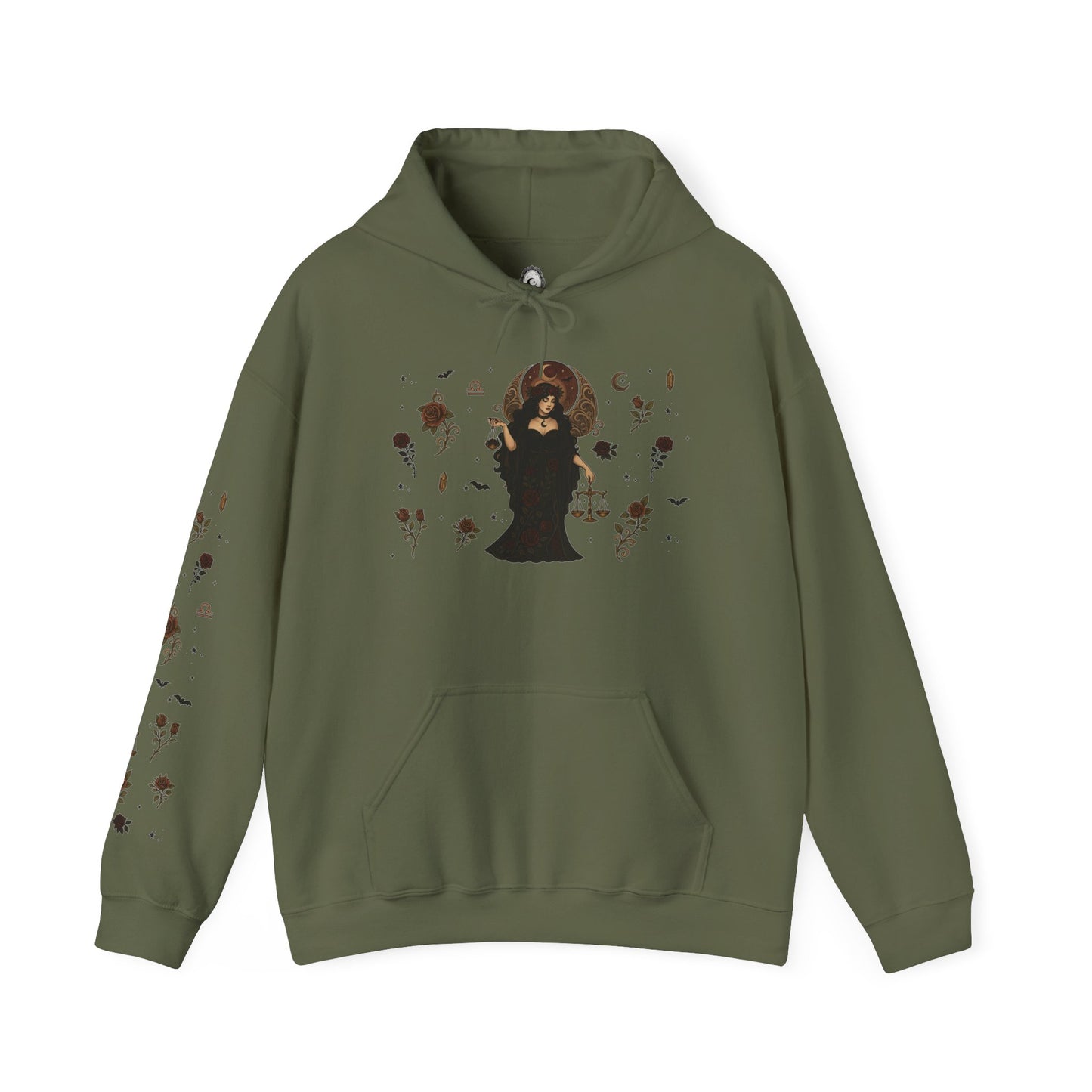 “Libra” Unisex Heavy Blend™ Hooded Sweatshirt — balanced, bold, and serving celestial symmetry♎🖤⚖️✨