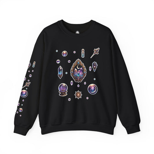“Crystal Gem” Unisex Heavy Blend™ Crewneck Sweatshirt — soft, strong, and sparkling 💎🌌🖤