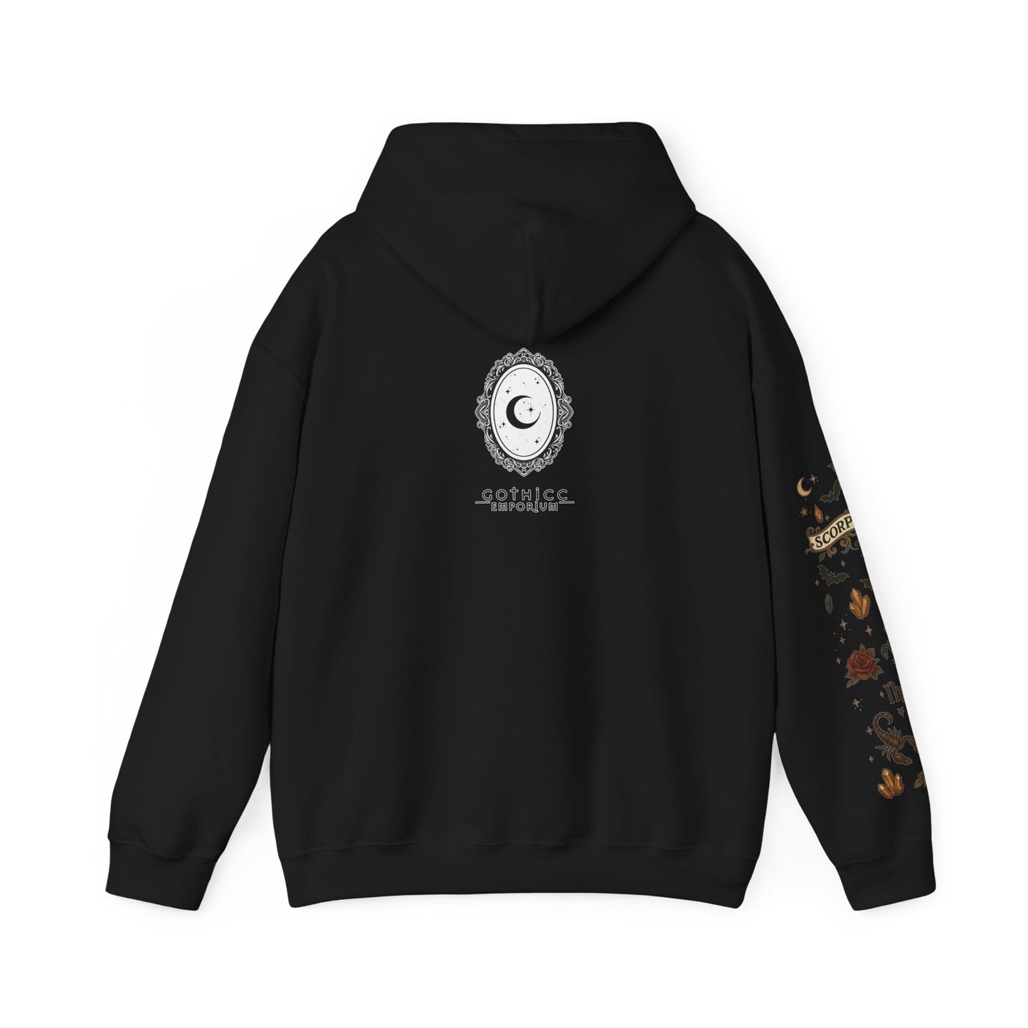 “Scorpio” Unisex Heavy Blend™ Hooded Sweatshirt — magnetic, mysterious, and deadly chic ♏🖤🦂