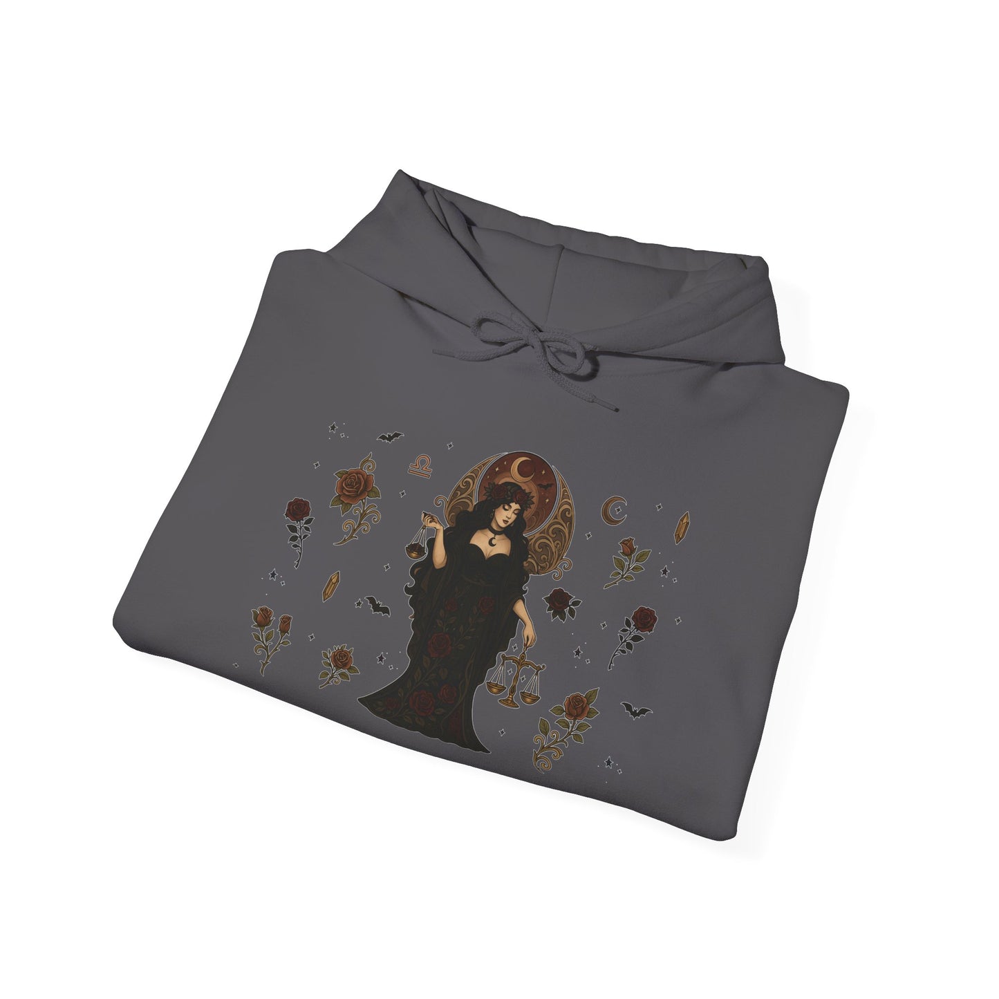 “Libra” Unisex Heavy Blend™ Hooded Sweatshirt — balanced, bold, and serving celestial symmetry♎🖤⚖️✨
