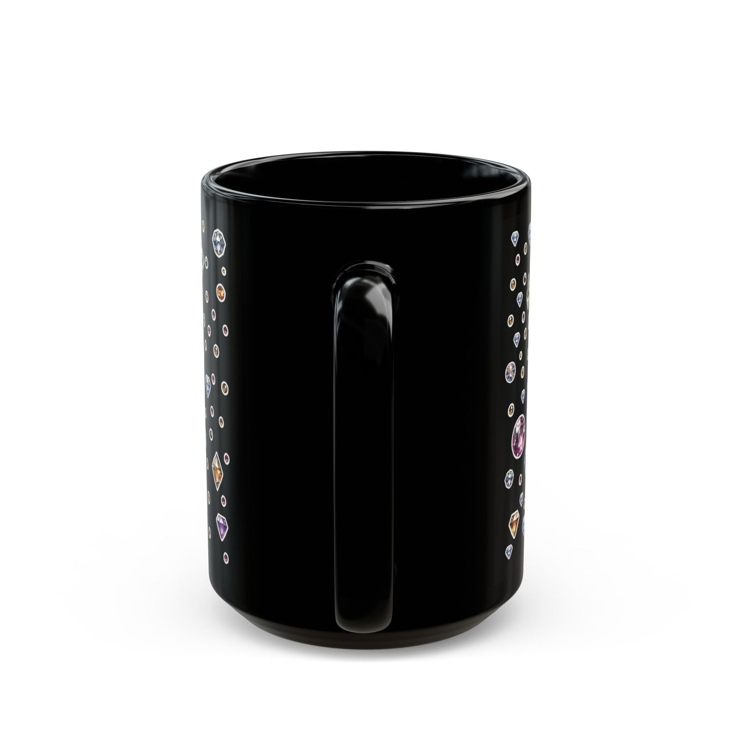“BEEJEWEL” Black Mug (11oz & 15oz) — sweet, sharp, and brewed to buzz 🐝💎☕🖤