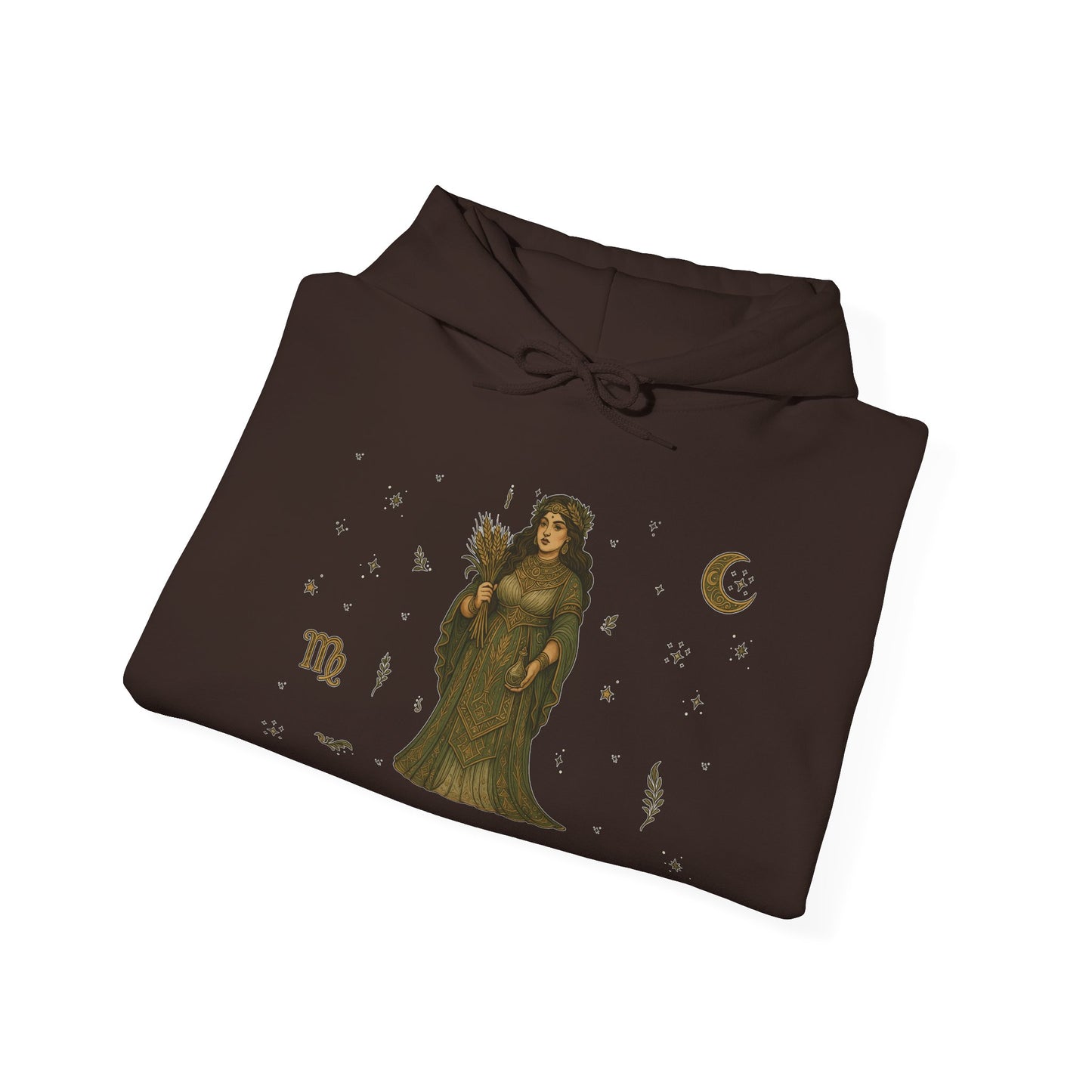 “Virgo” Unisex Heavy Blend™ Hooded Sweatshirt — organized, observant, and witchy in the best way ♍🖤✨