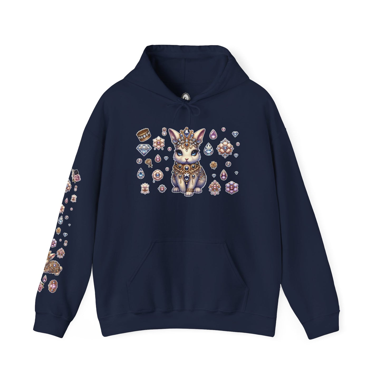"Jeweled Bunny" Unisex Heavy Blend™ Hooded Sweatshirt
