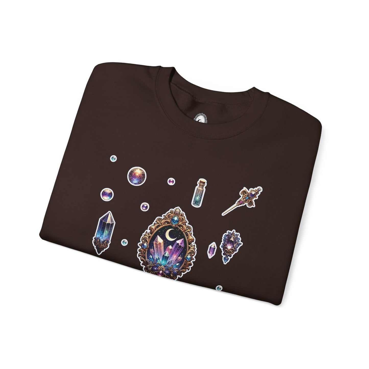 “Crystal Gem” Unisex Heavy Blend™ Crewneck Sweatshirt — soft, strong, and sparkling 💎🌌🖤