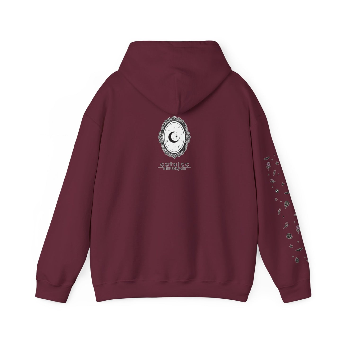 🔮“Thicc Witchyy” Unisex Heavy Blend™ Hooded Sweatshirt — curvy, cursed, and casting chaos 🖤🕯️🌙✨