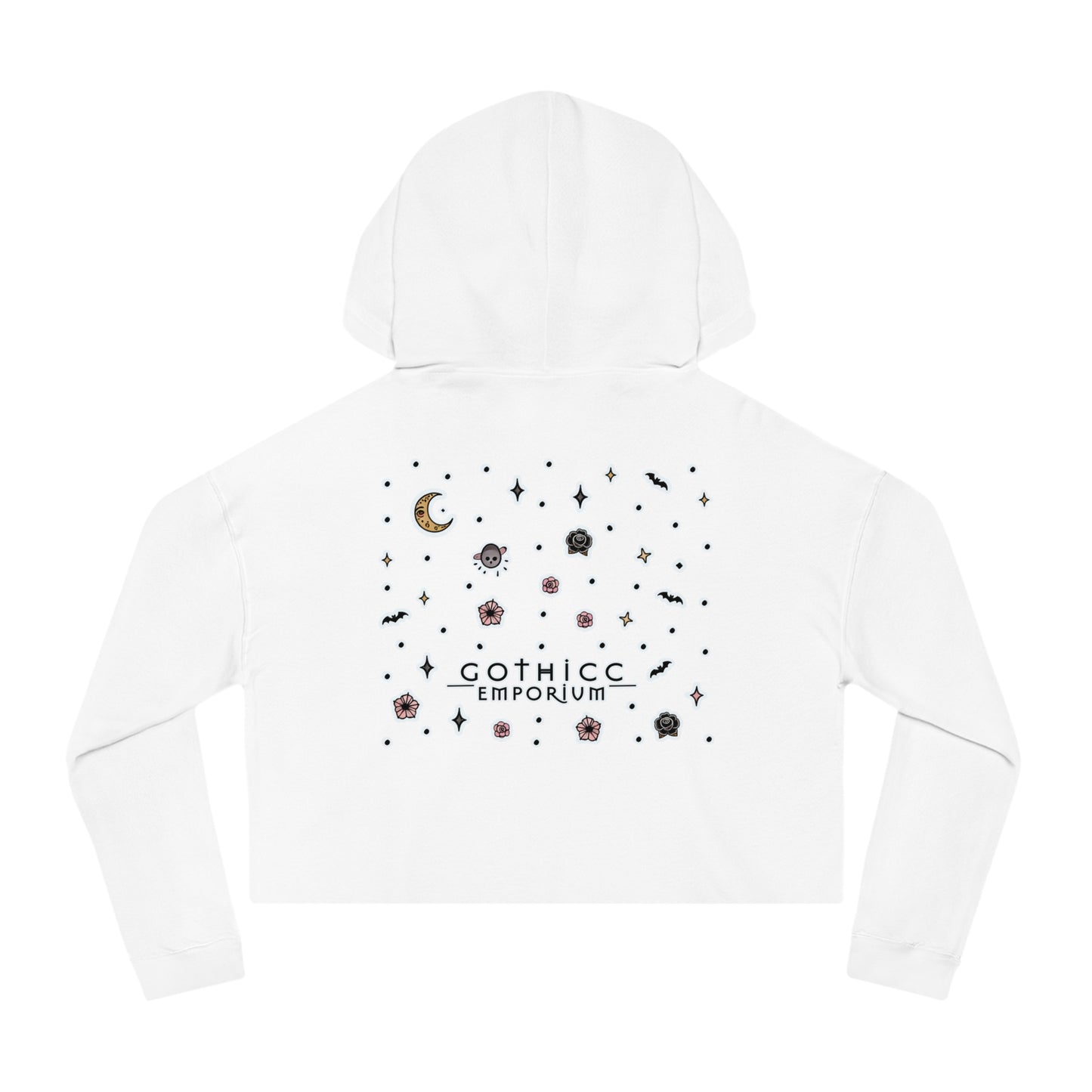 “Soft Goth” Cropped Hooded Sweatshirt — tender, toxic, and softly unbothered 🖤🌫️🕸️✨