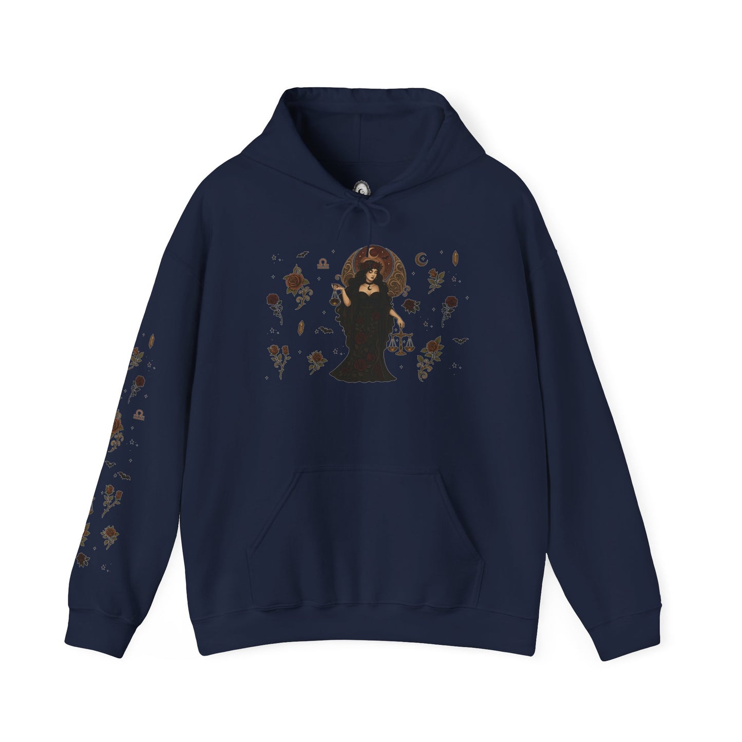 “Libra” Unisex Heavy Blend™ Hooded Sweatshirt — balanced, bold, and serving celestial symmetry♎🖤⚖️✨
