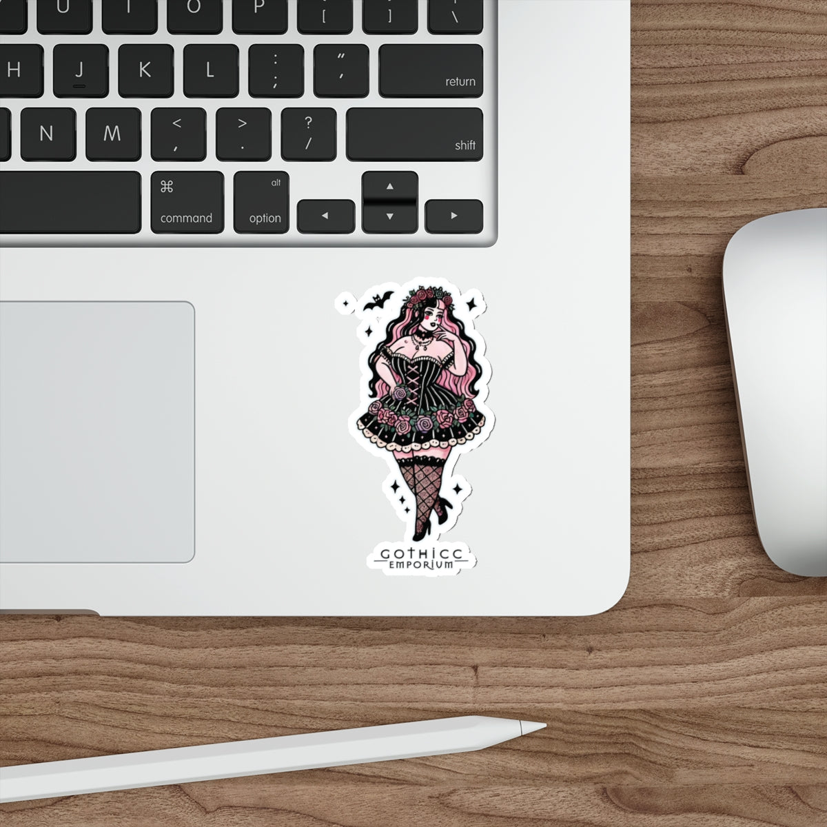 “Berry Bewitched” Die-Cut Vinyl Sticker — sweet, spellbound, and a lil’ sinister 🍓🖤✨🔮