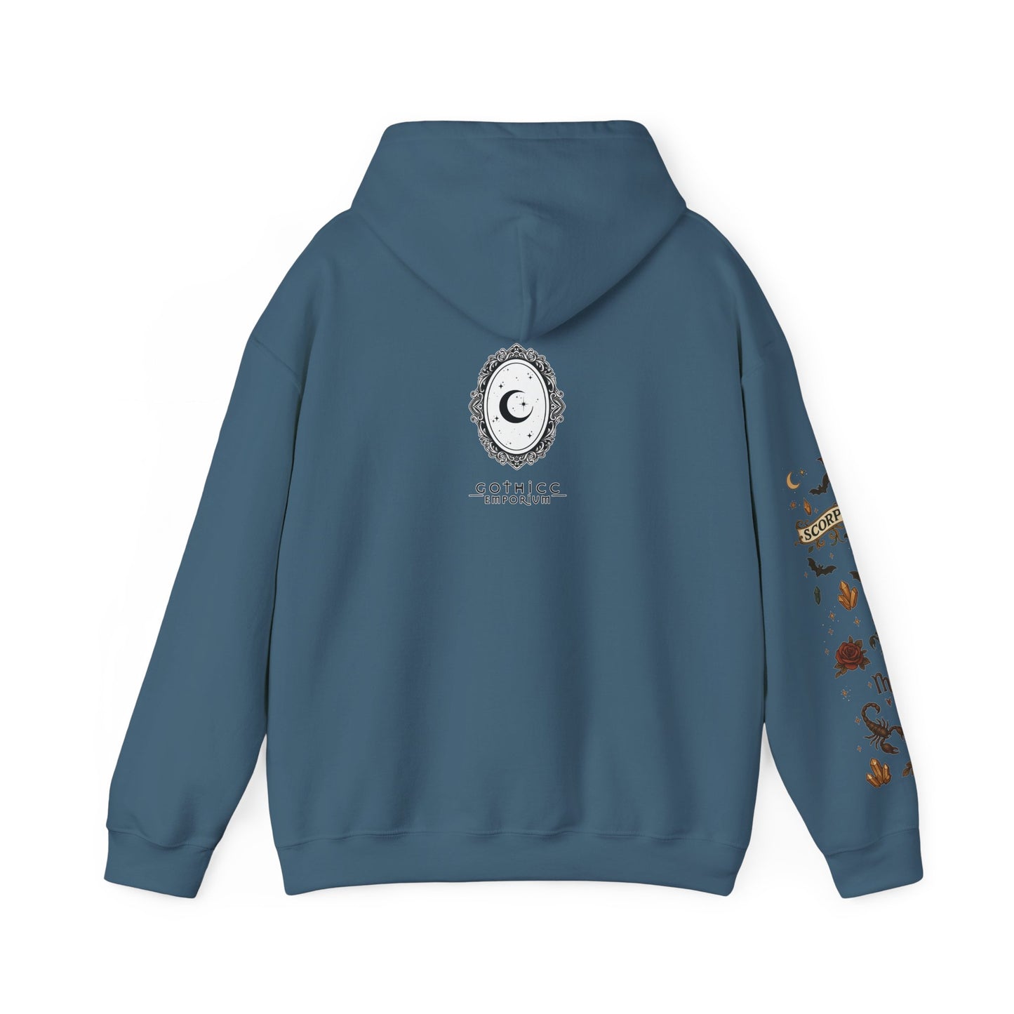 “Scorpio” Unisex Heavy Blend™ Hooded Sweatshirt — magnetic, mysterious, and deadly chic ♏🖤🦂