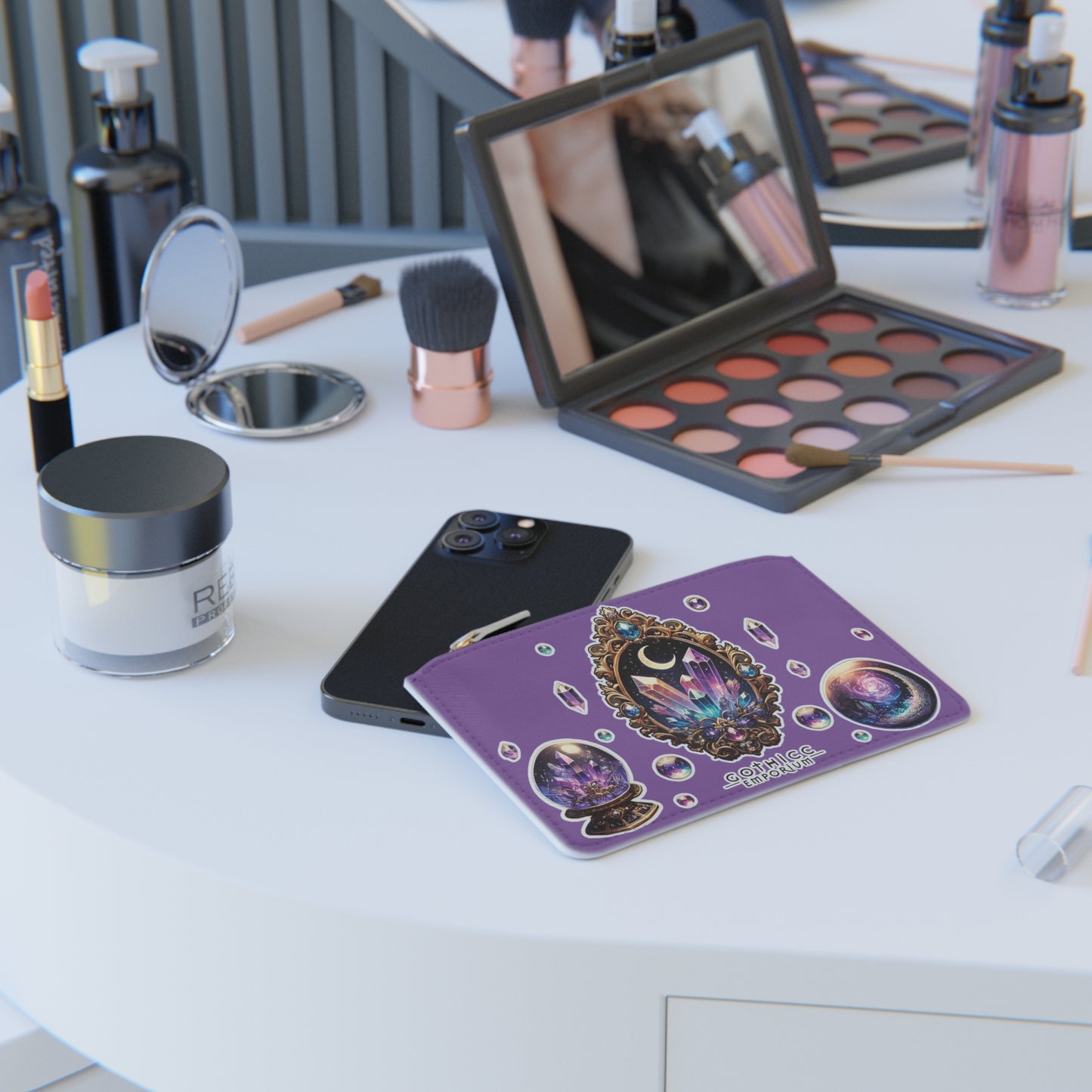 "Crystal Gem" Mini Clutch Bag in purple