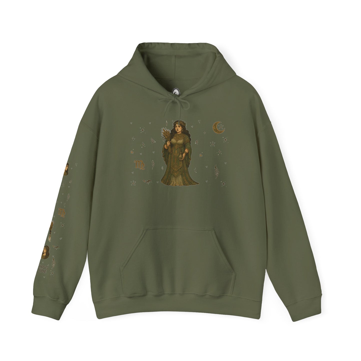 “Virgo” Unisex Heavy Blend™ Hooded Sweatshirt — organized, observant, and witchy in the best way ♍🖤✨