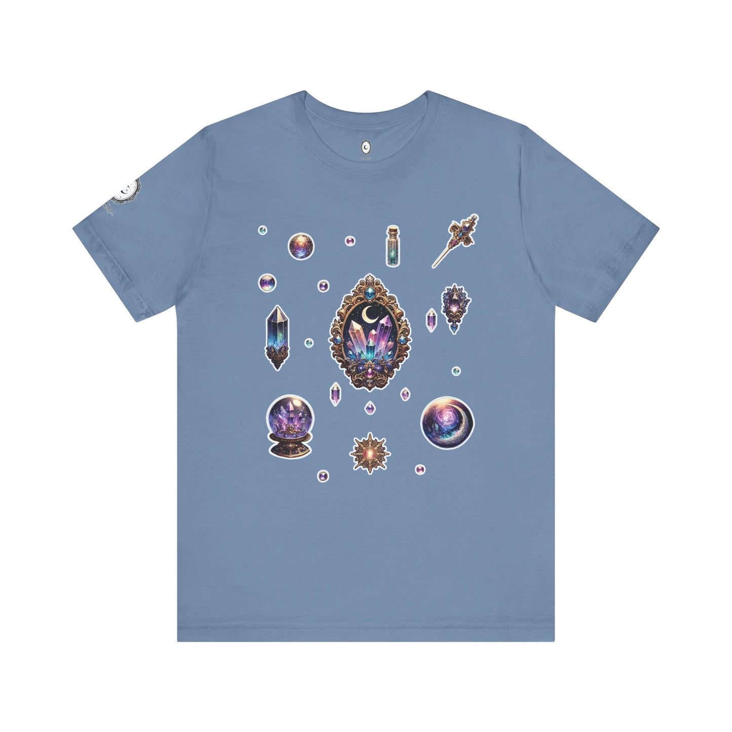 “Crystal Gem” Unisex Jersey Short Sleeve Tee — smooth, sharp, and charged with cosmic energy 💎🌌🖤