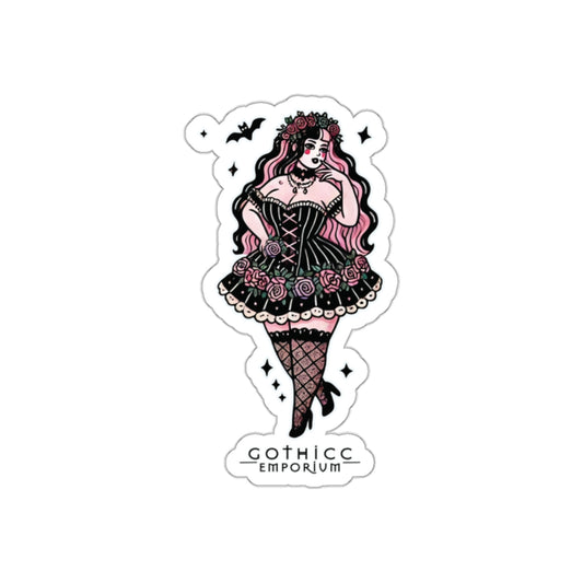 “Berry Bewitched” Die-Cut Vinyl Sticker — sweet, spellbound, and a lil’ sinister 🍓🖤✨🔮