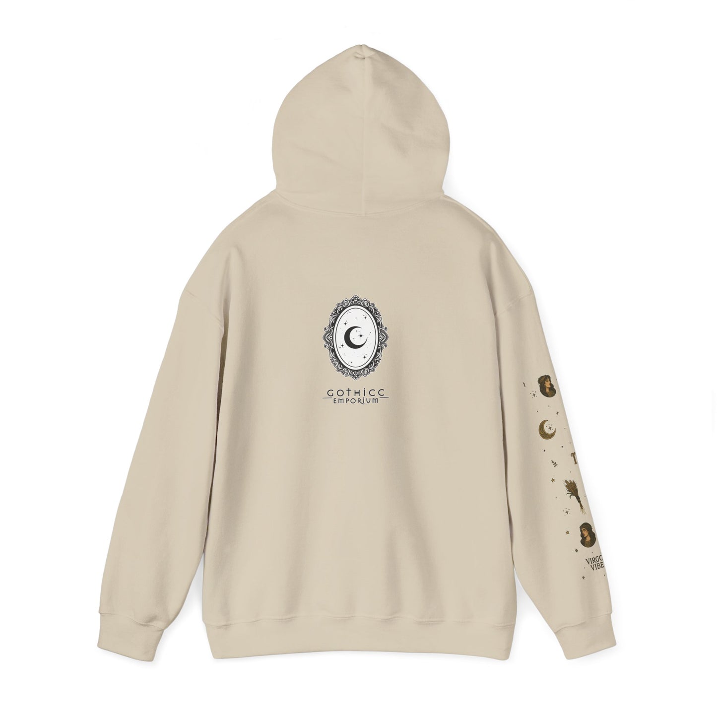 “Virgo” Unisex Heavy Blend™ Hooded Sweatshirt — organized, observant, and witchy in the best way ♍🖤✨