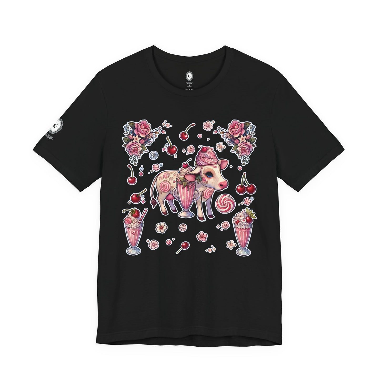 “Milkshake Cow” Unisex Jersey Short Sleeve Tee — soft, sassy, and sweet enough to spill 🐄🥤💅🖤