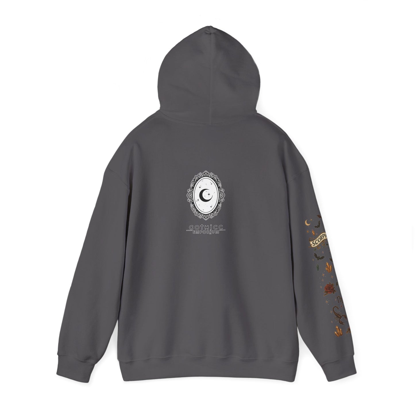 “Scorpio” Unisex Heavy Blend™ Hooded Sweatshirt — magnetic, mysterious, and deadly chic ♏🖤🦂