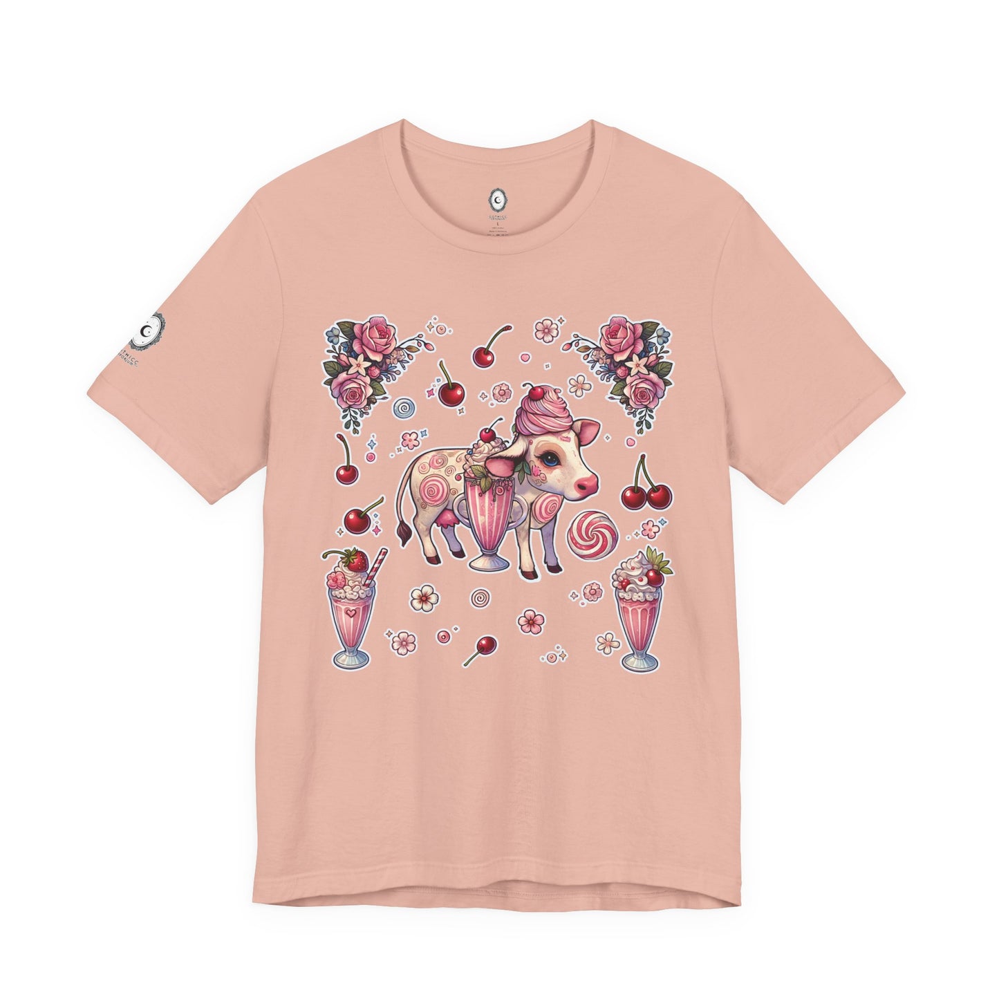 “Milkshake Cow” Unisex Jersey Short Sleeve Tee — soft, sassy, and sweet enough to spill 🐄🥤💅🖤