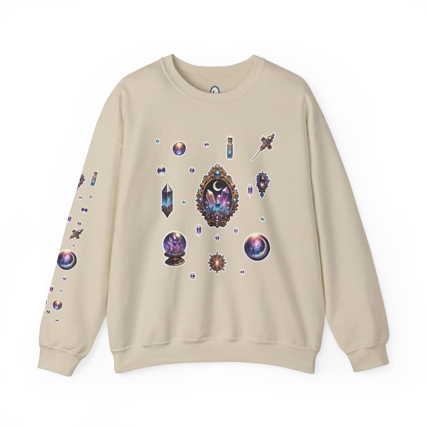 “Crystal Gem” Unisex Heavy Blend™ Crewneck Sweatshirt — soft, strong, and sparkling 💎🌌🖤
