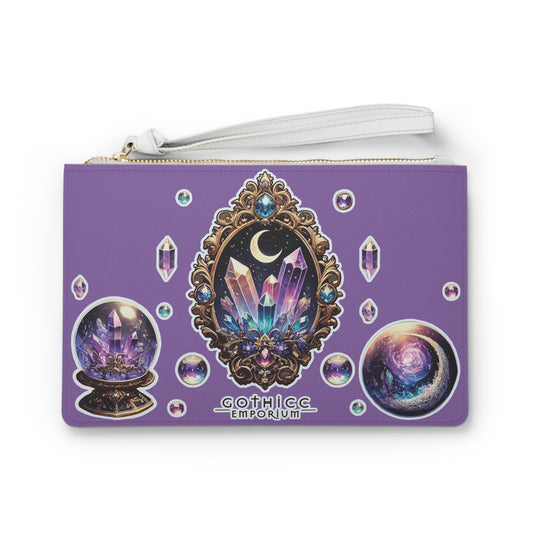 "Crystal Gem" Clutch Bag in purple
