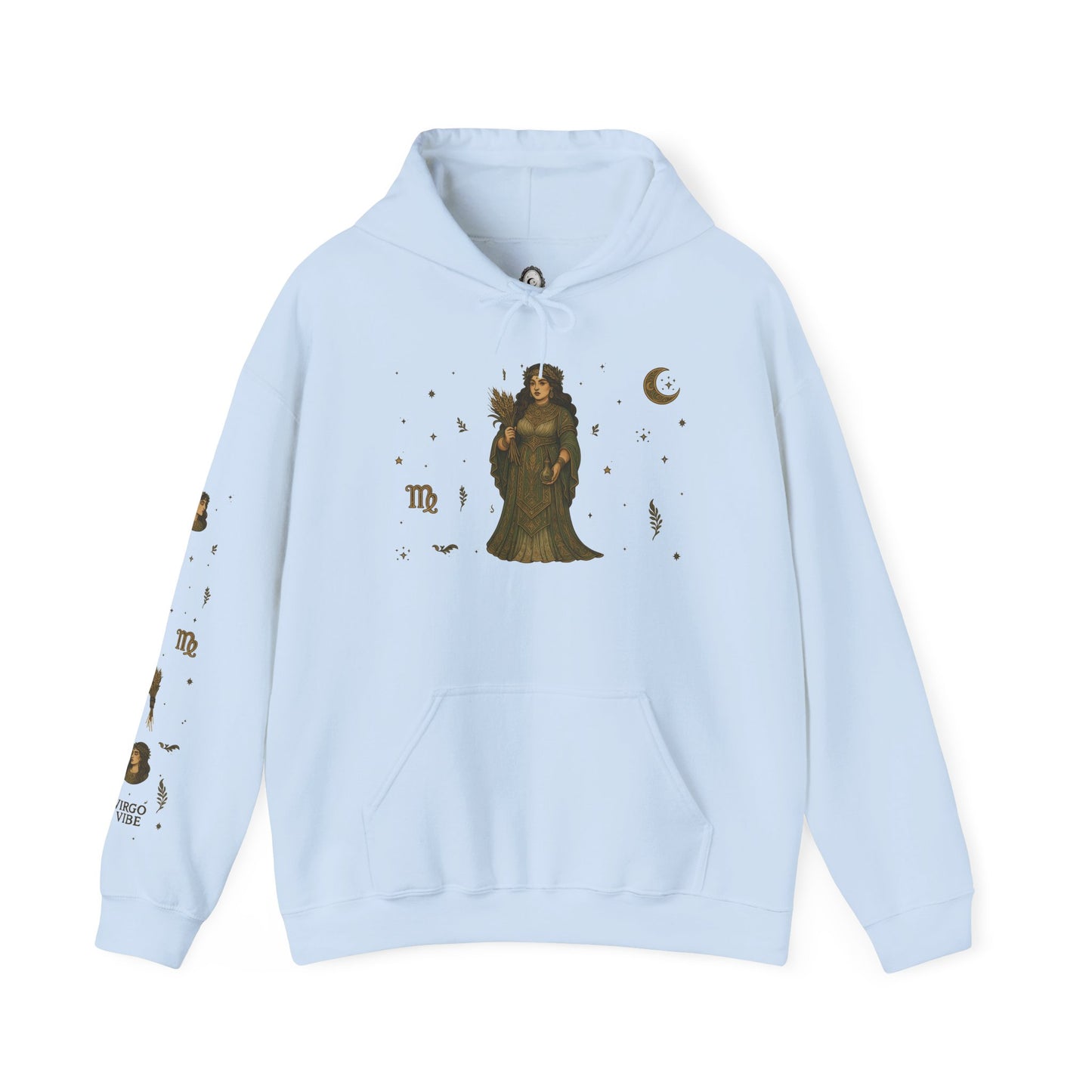 “Virgo” Unisex Heavy Blend™ Hooded Sweatshirt — organized, observant, and witchy in the best way ♍🖤✨