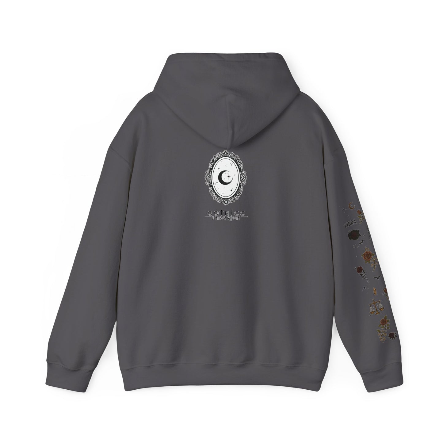 “Libra” Unisex Heavy Blend™ Hooded Sweatshirt — balanced, bold, and serving celestial symmetry♎🖤⚖️✨