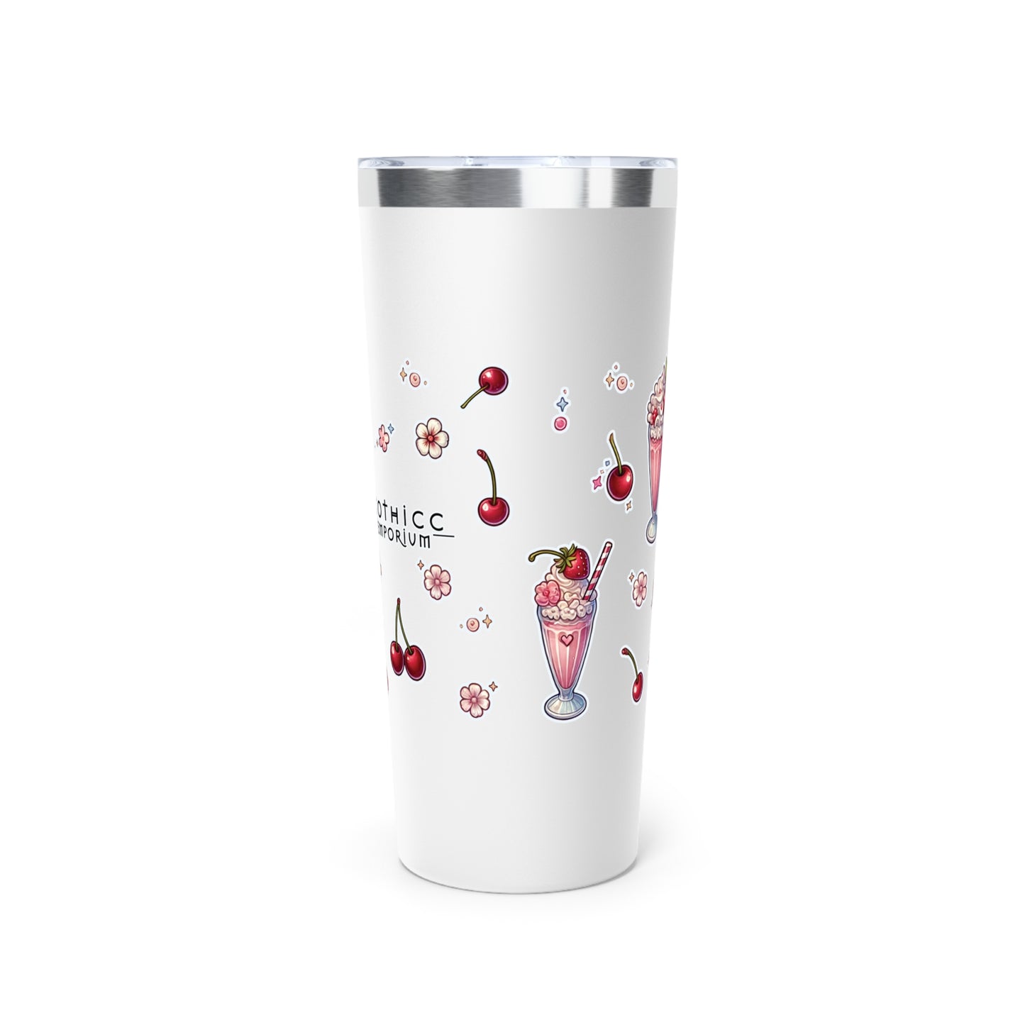 “Milkshake” Copper Vacuum Insulated Tumbler – 22oz — bold, chilled, and curvy with a kick 🐄🥤🖤✨