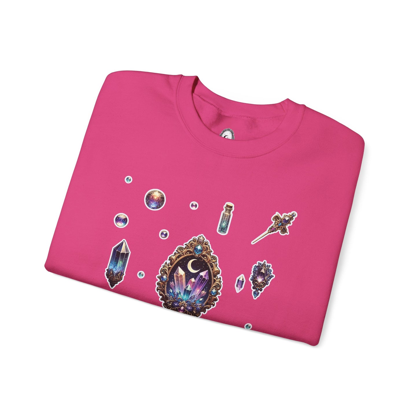 “Crystal Gem” Unisex Heavy Blend™ Crewneck Sweatshirt — soft, strong, and sparkling 💎🌌🖤