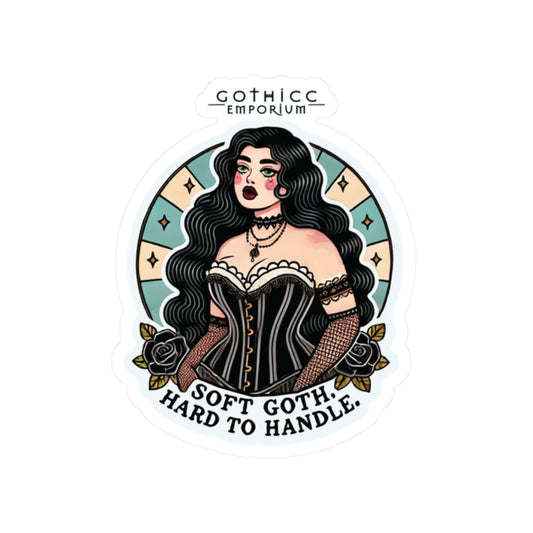 “Soft Goth” Kiss-Cut Sticker — delicate doom with a dreamy edge 🌸🖤🕯️✨