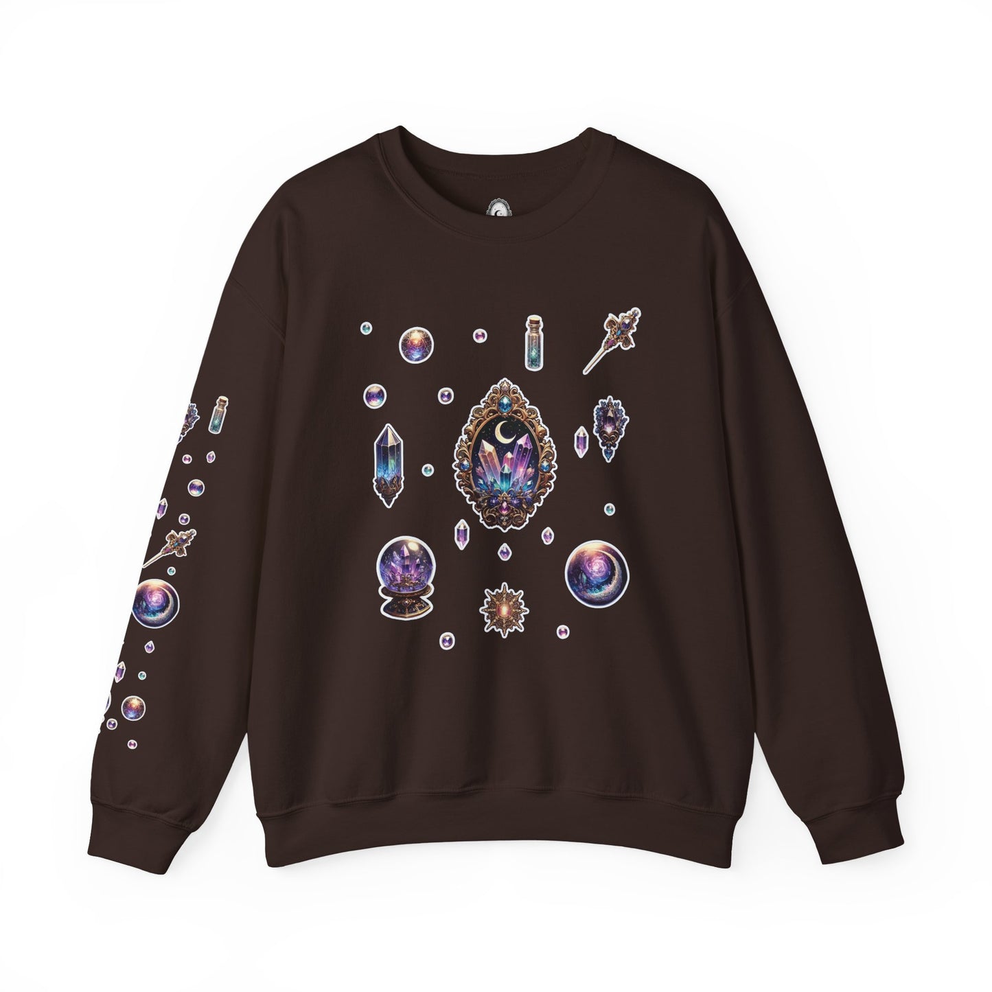 “Crystal Gem” Unisex Heavy Blend™ Crewneck Sweatshirt — soft, strong, and sparkling 💎🌌🖤