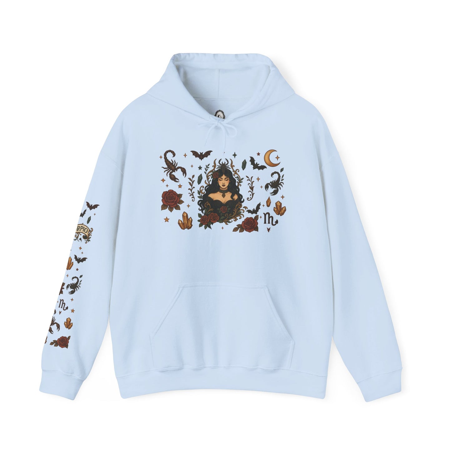 “Scorpio” Unisex Heavy Blend™ Hooded Sweatshirt — magnetic, mysterious, and deadly chic ♏🖤🦂