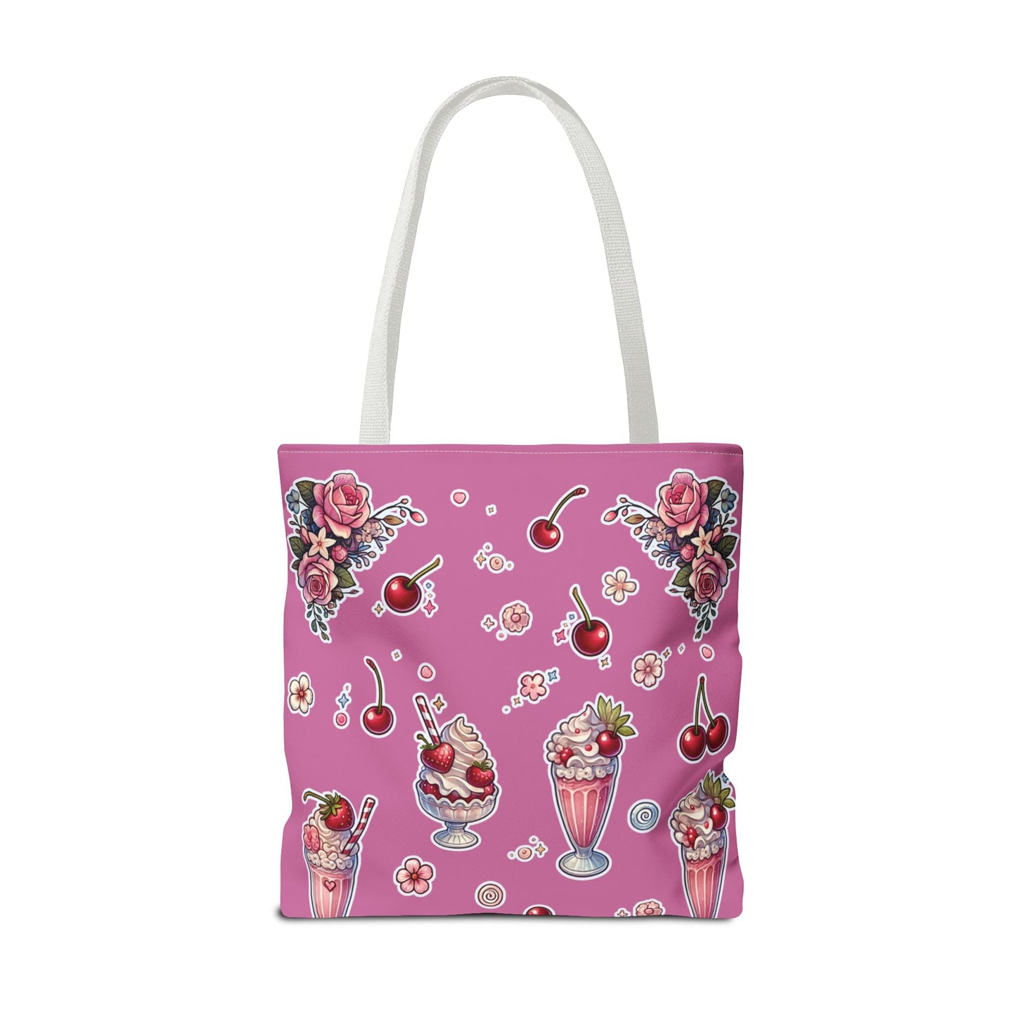 🖤“Milkshake Cow” Tote Bag in Pink — thicc, sweet, and built to carry drama 🐄🛍️🍓