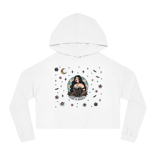 “Soft Goth” Cropped Hooded Sweatshirt — tender, toxic, and softly unbothered 🖤🌫️🕸️✨