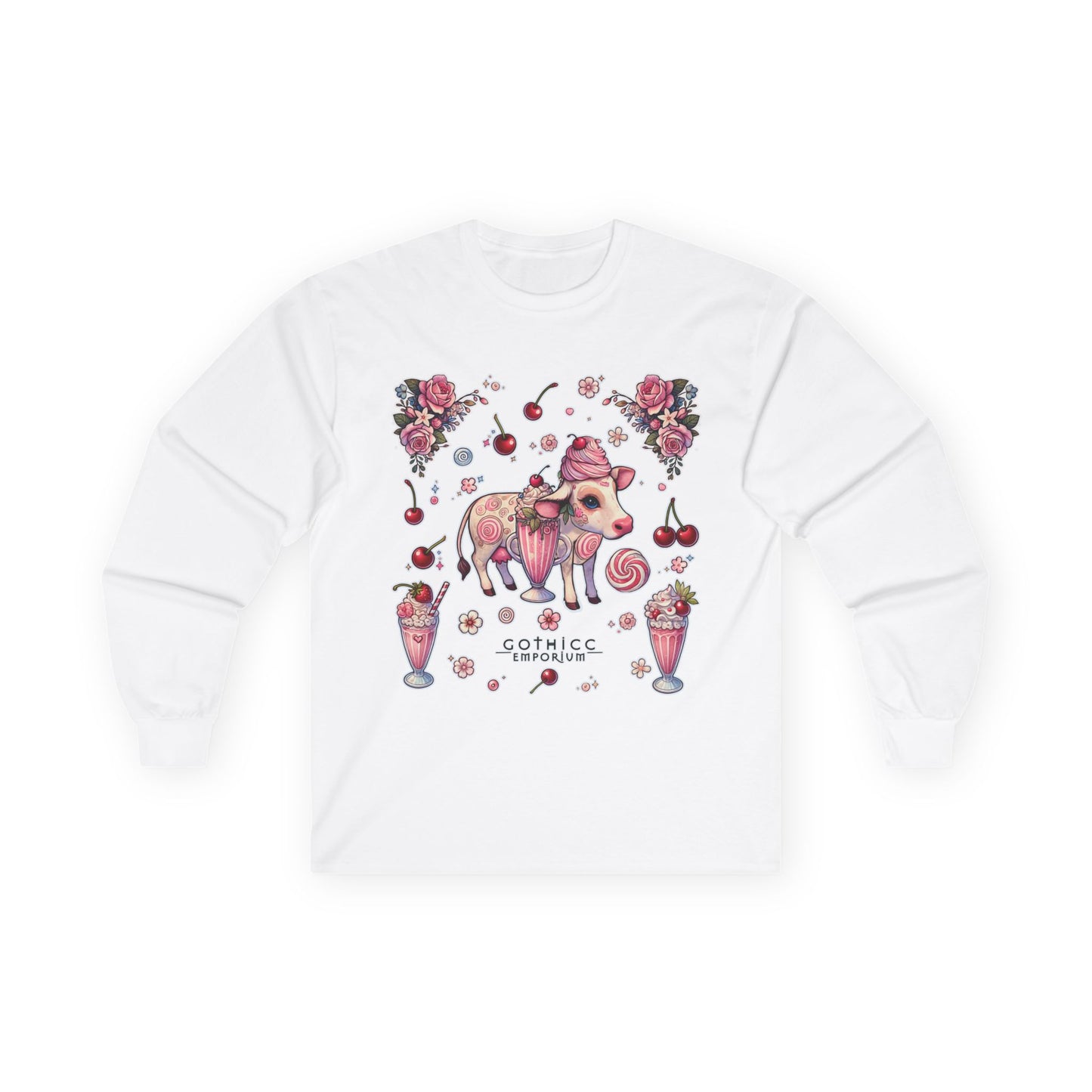 "Milkshake Cow" Unisex Ultra Cotton Long Sleeve Tee
