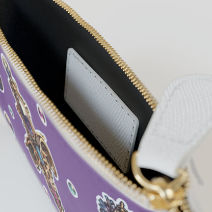 "Crystal Gem" Mini Clutch Bag in purple