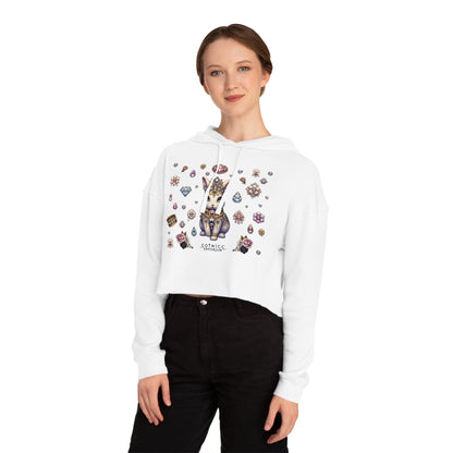 🐰“Jeweled Bunny” Cropped Hooded Sweatshirt — cute, cutthroat, and covered in crystals 🐰💎🖤✨