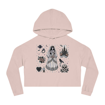 "Bride" Cropped Hooded Sweatshirt