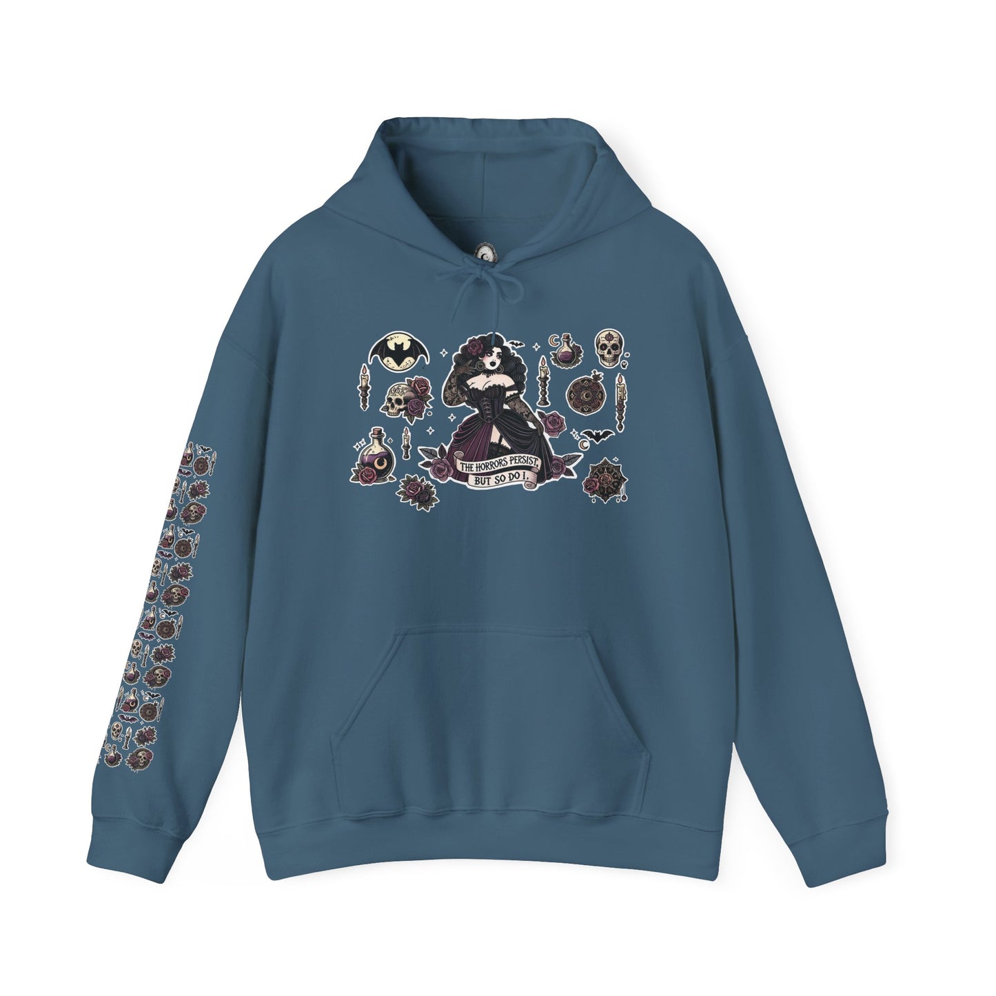 "The Horrors Persist" Unisex Heavy Blend™ Hooded Sweatshirt