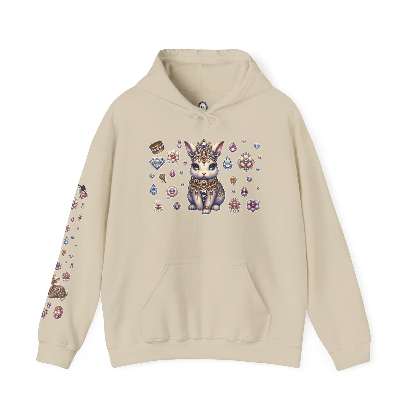 "Jeweled Bunny" Unisex Heavy Blend™ Hooded Sweatshirt