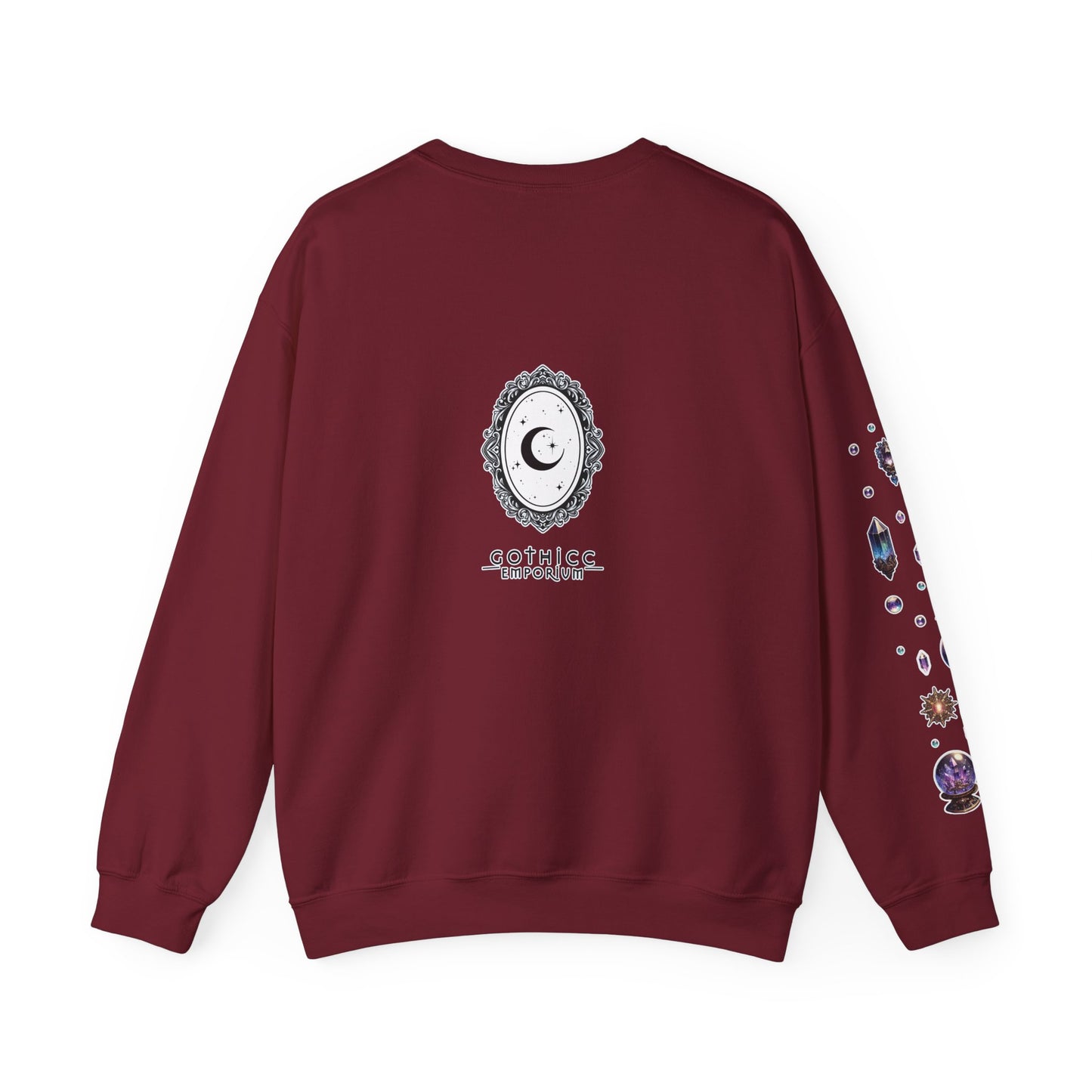 “Crystal Gem” Unisex Heavy Blend™ Crewneck Sweatshirt — soft, strong, and sparkling 💎🌌🖤