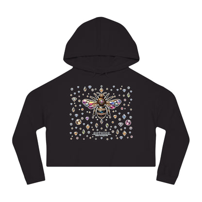 🐝“BEEJEWEL” Cropped Hooded Sweatshirt — sweet like nectar, stung with style 🖤💎