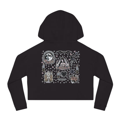 "Bride" Cropped Hooded Sweatshirt