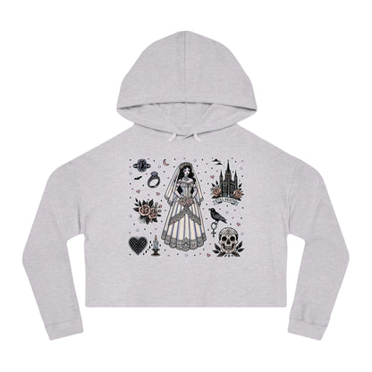 "Bride" Cropped Hooded Sweatshirt