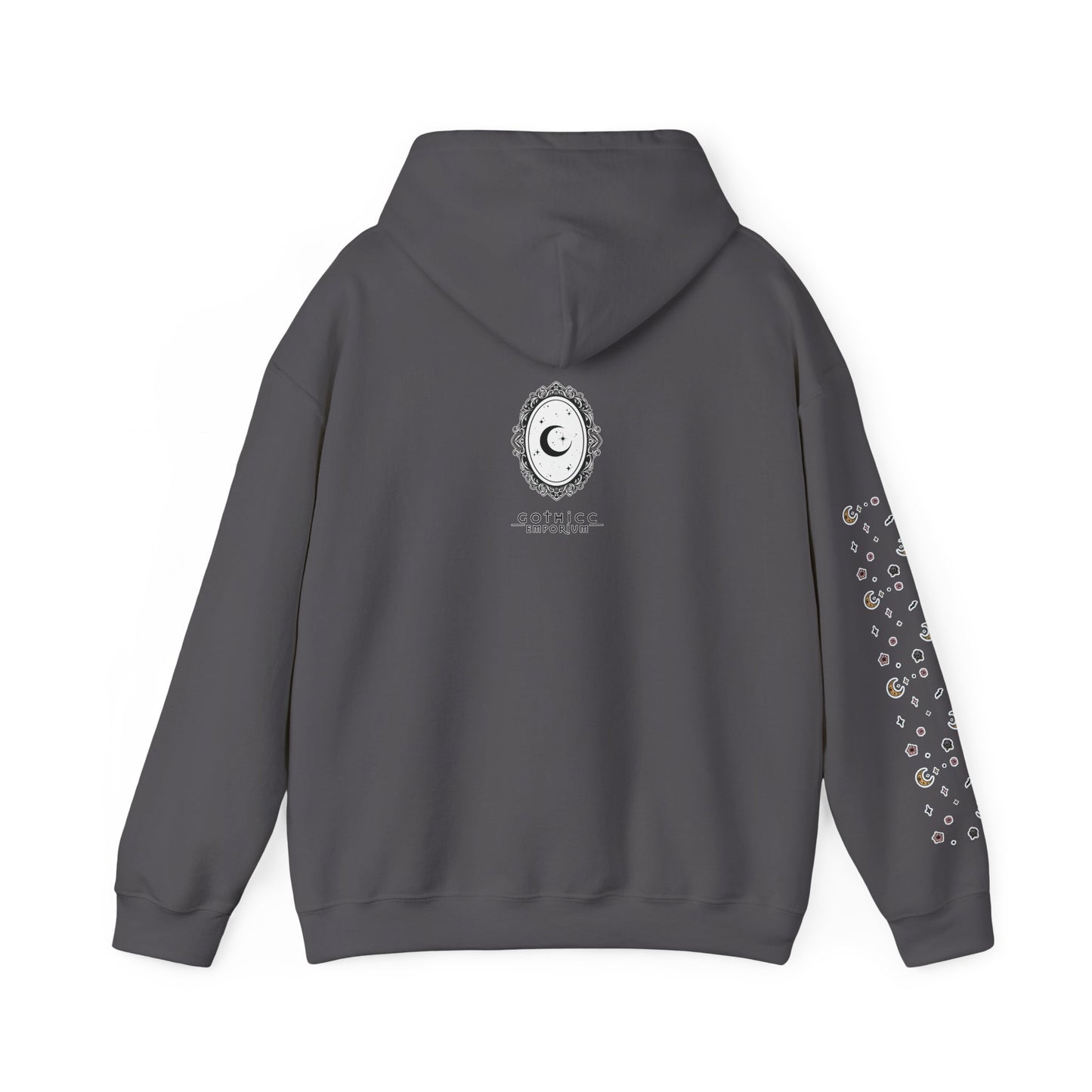 🕸️“Soft Goth” Unisex Heavy Blend™ Hooded Sweatshirt — dreamy, deadly, and not here to be tamed 🖤🌙🕸️✨